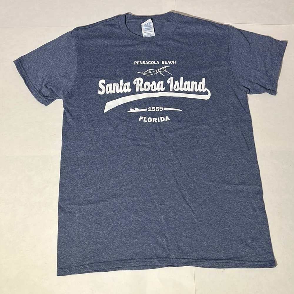 Pensacola Beach Santa Rosa Island Florida blue t-shirt unisex small